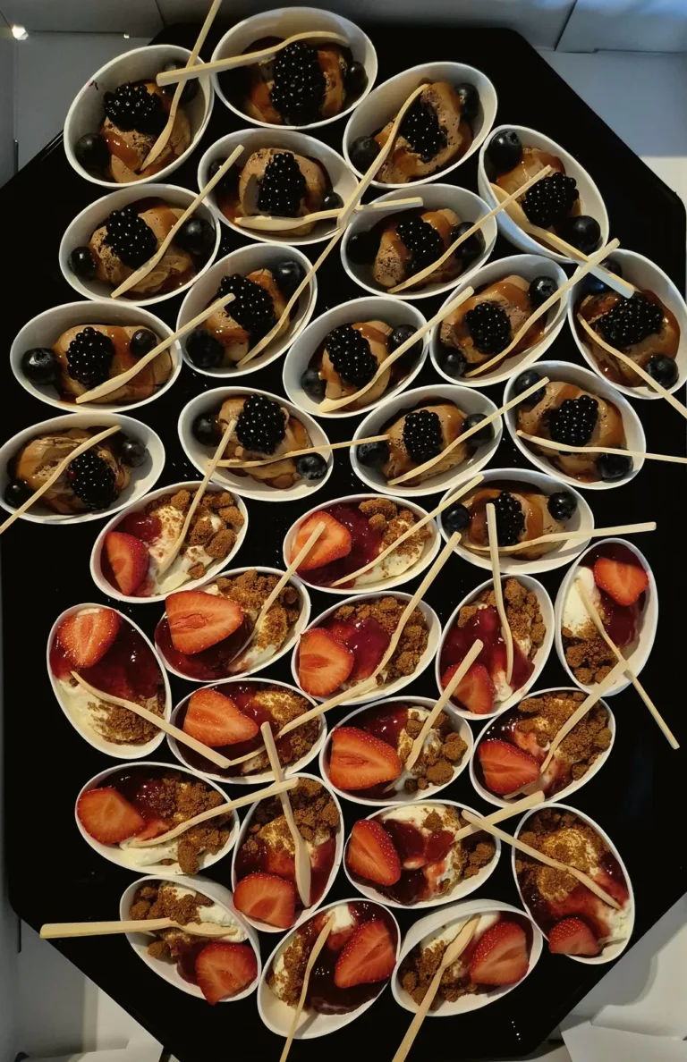 Dessertbekers om de lange dag mee af te sluiten.