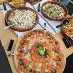 Buffettafel van bovenaf
